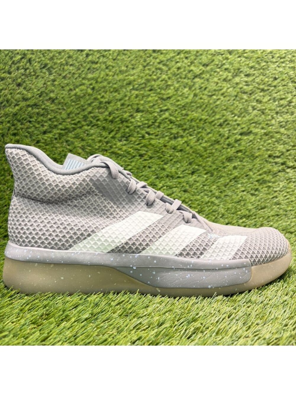 Adidas Pro Next 2019 Mens Size 13 Gray White Athletic Basketball Shoes Sneakers